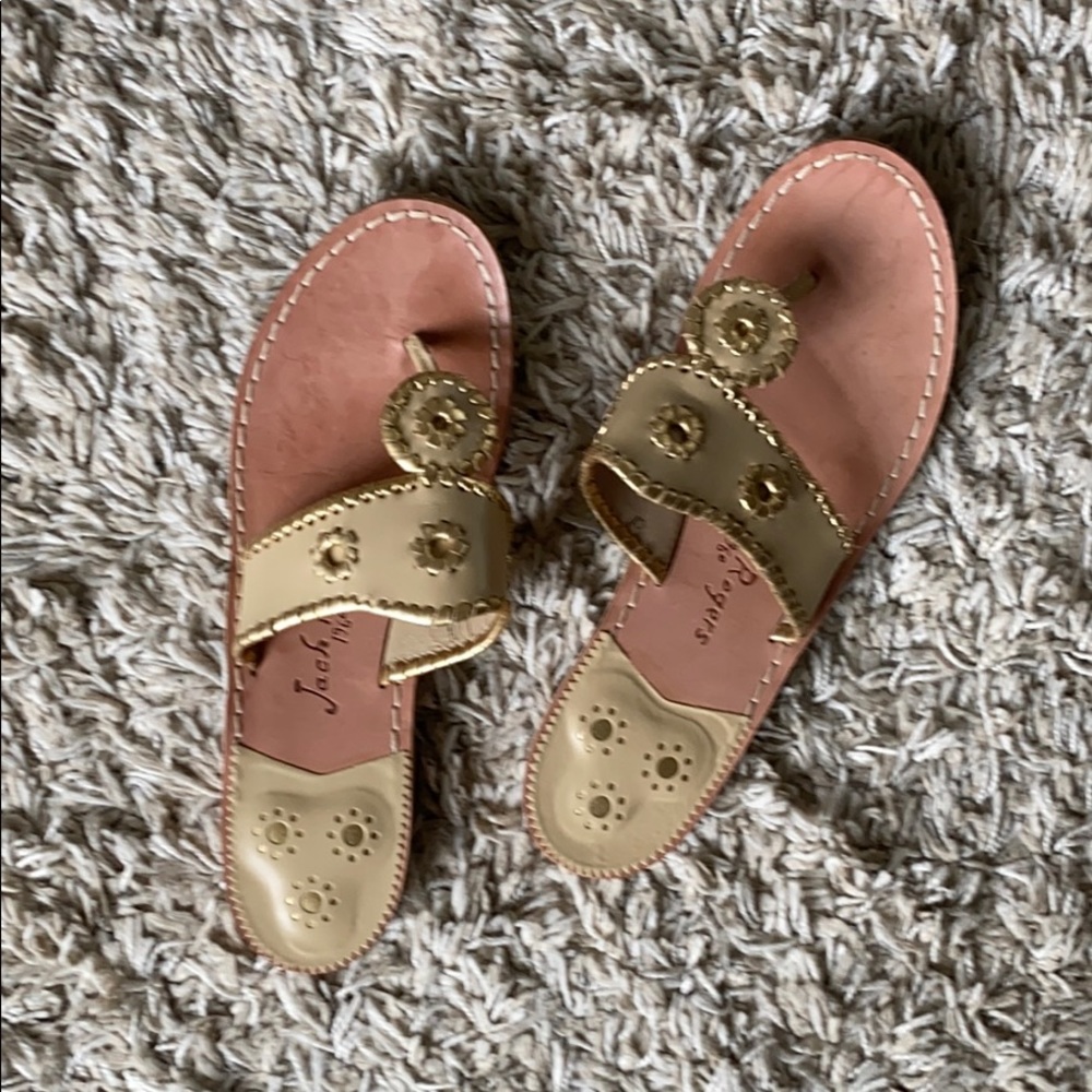 Gold jack Roger sandals